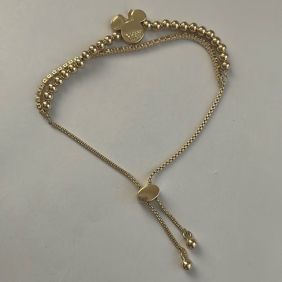 Disney Minnie Mouse Rhinestone & Charm Fine Silver Bracelet BNIB - Picture 8 of 11